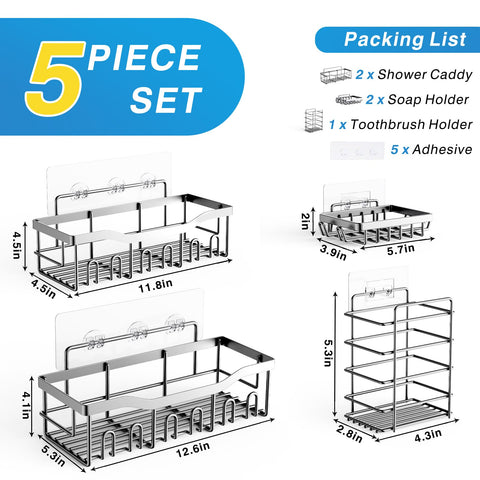 Ideal for bathroom and kitchen organization with rounded edges for safety