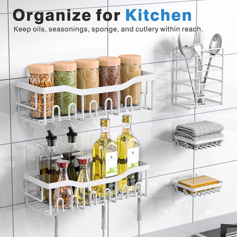 EUDELE large-capacity organizers ideal for bathroom and kitchen use.