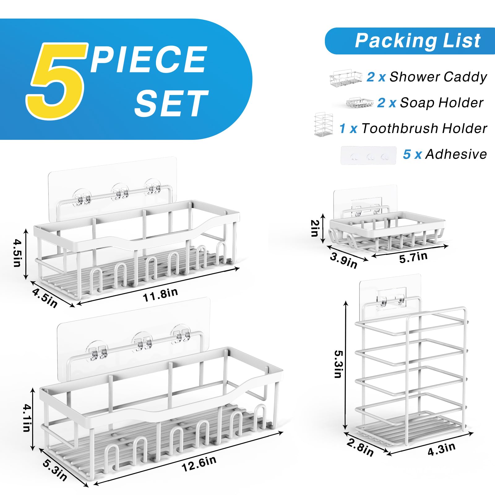 EUDELE rounded-edge shelves protect skin while keeping essentials reachable.