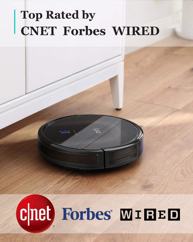 eufy BoostIQ RoboVac 11S MAX on dock for automatic self-charging between cleans.