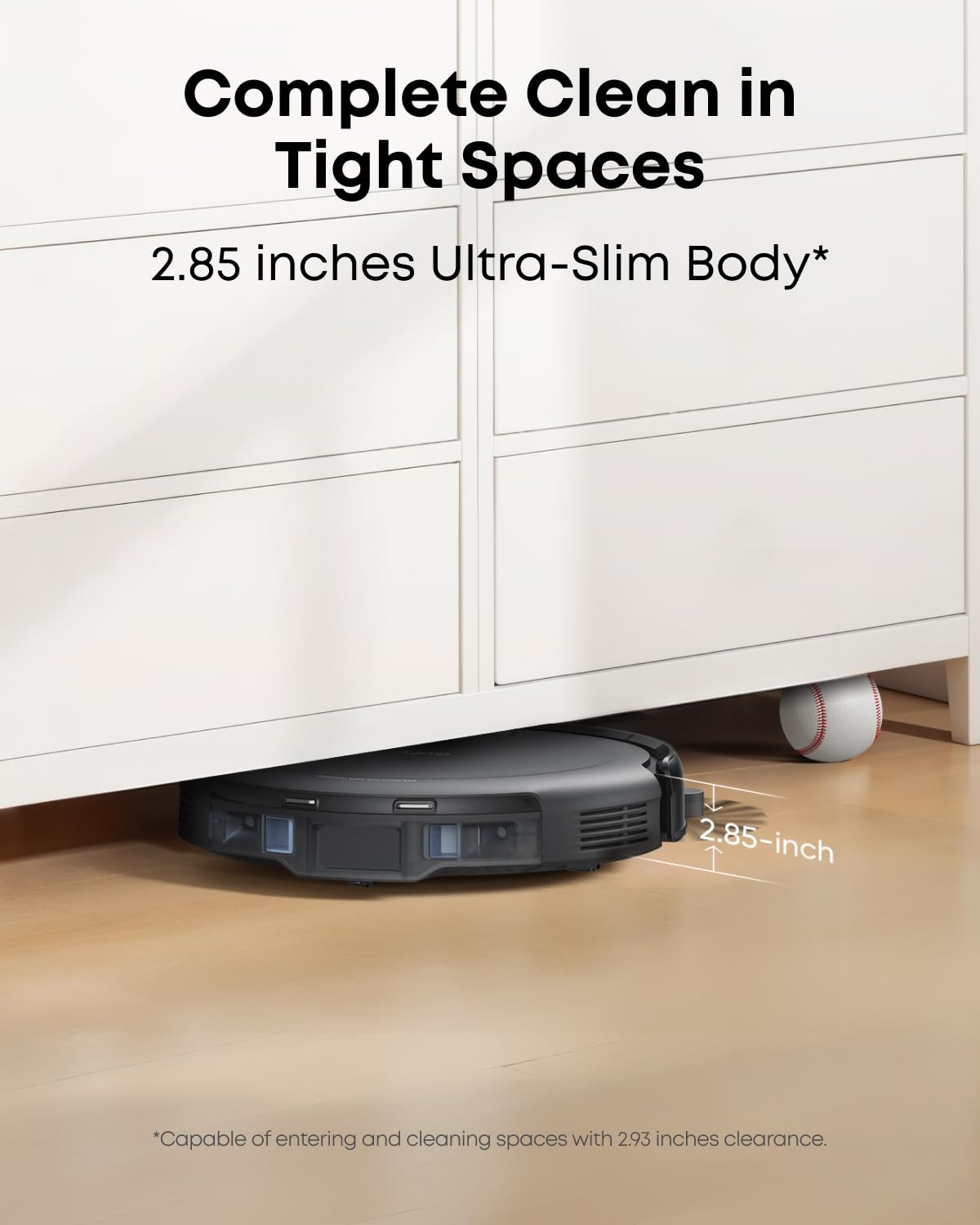 eufy C10 with 4000Pa suction tackling pet hair on carpet