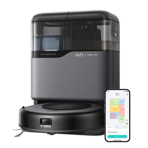 eufy Omni C20 self-emptying station enabling hands-free maintenance