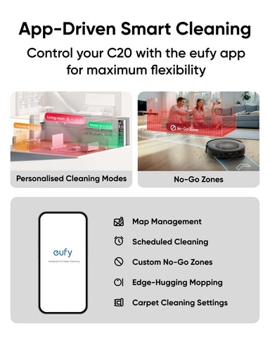 eufy app and voice control setup for cleaning routines