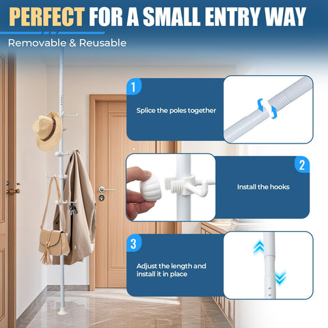 No-drill assembly lets renters set it up quickly.