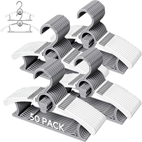 Eunhdet baby hangers with stackable design keep nursery outfits neatly organized.