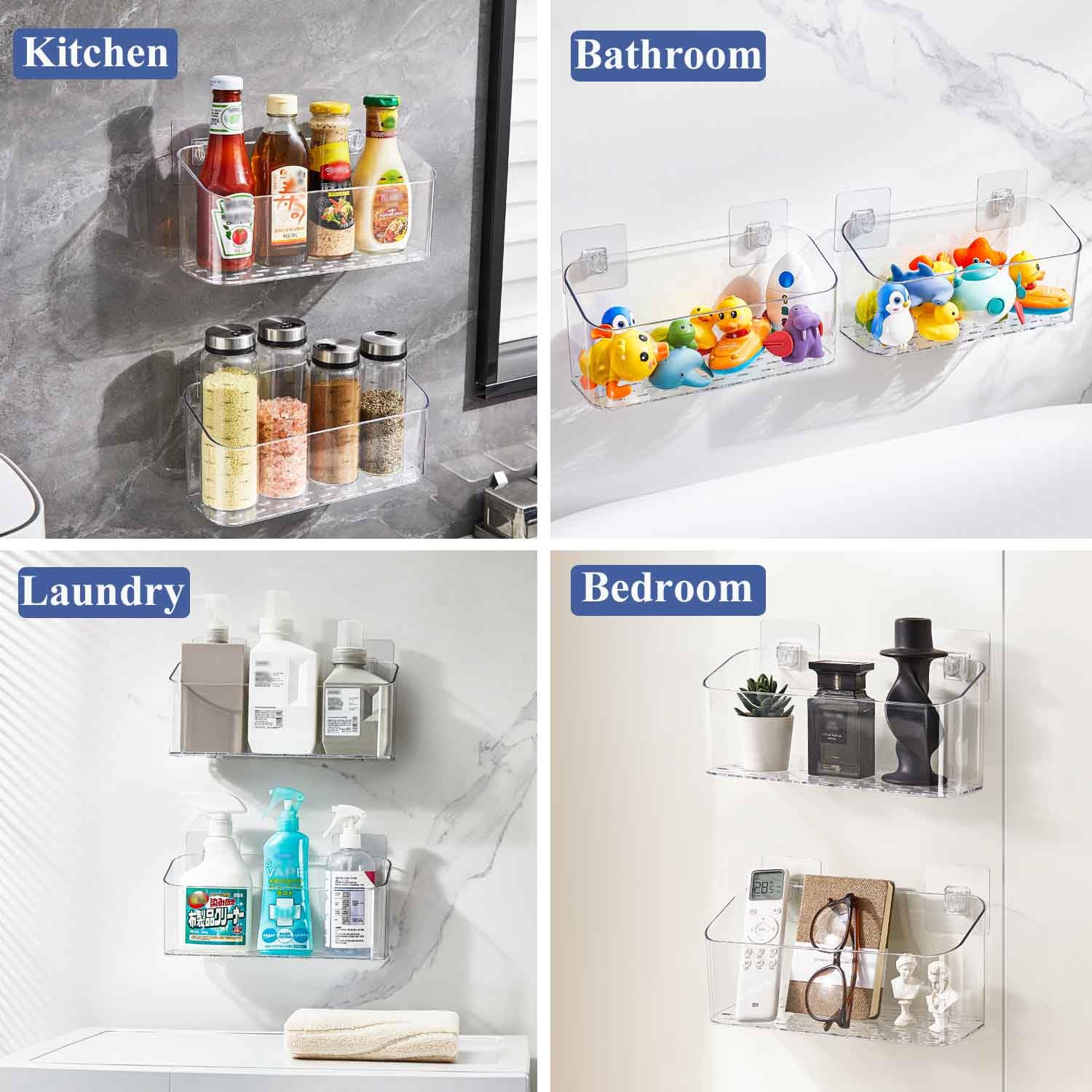Eunion adhesive mounts support up to 22 lbs for secure placement.