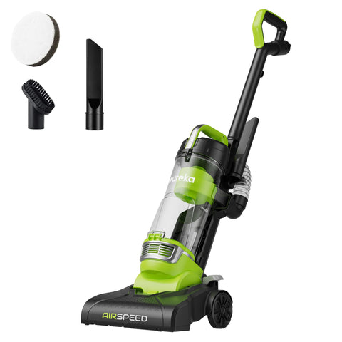 Eureka Airspeed compact vacuum demonstrates a lightweight design for effortless room-to-room cleaning.