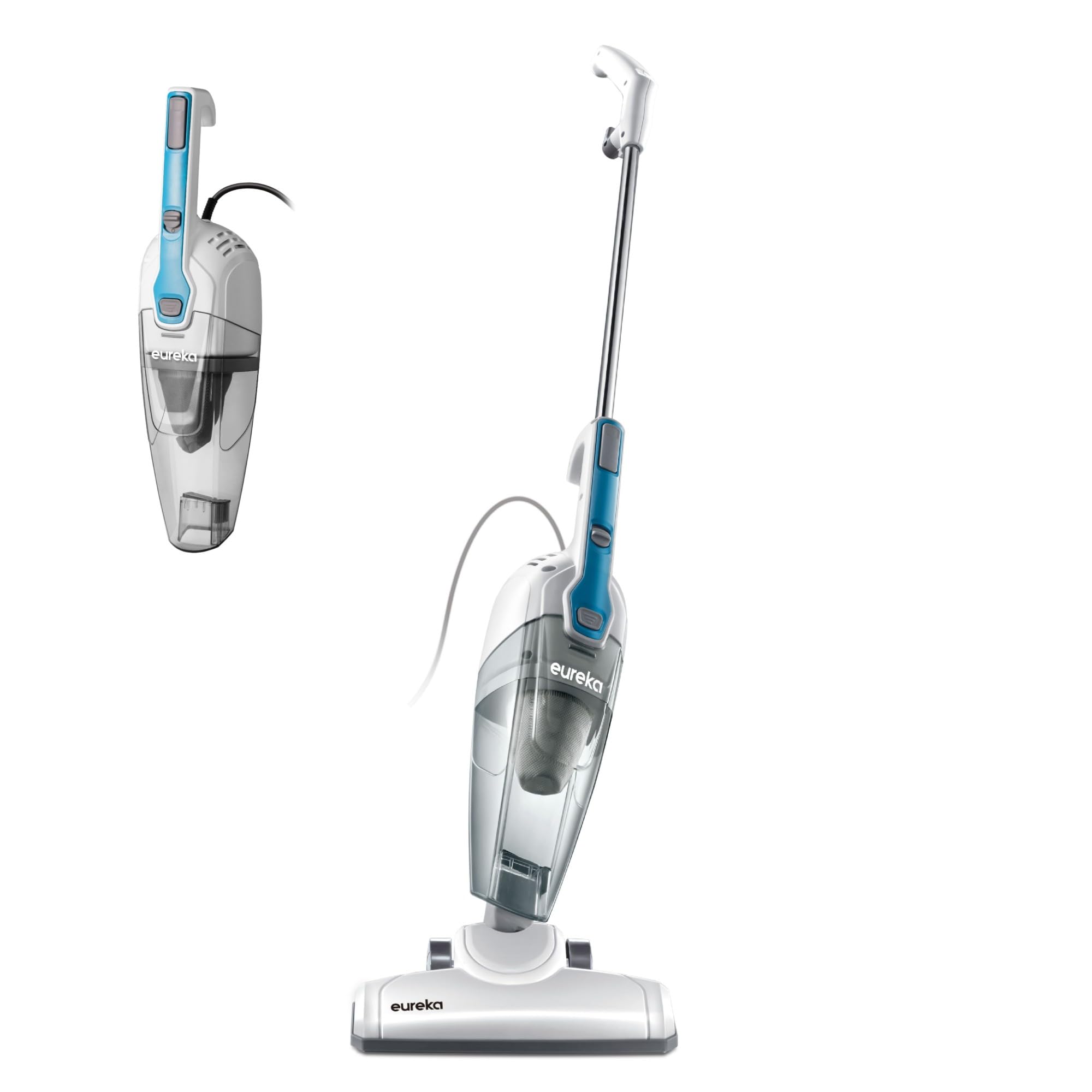 Eureka corded stick vacuum cleaner front view showcases lightweight maneuverability