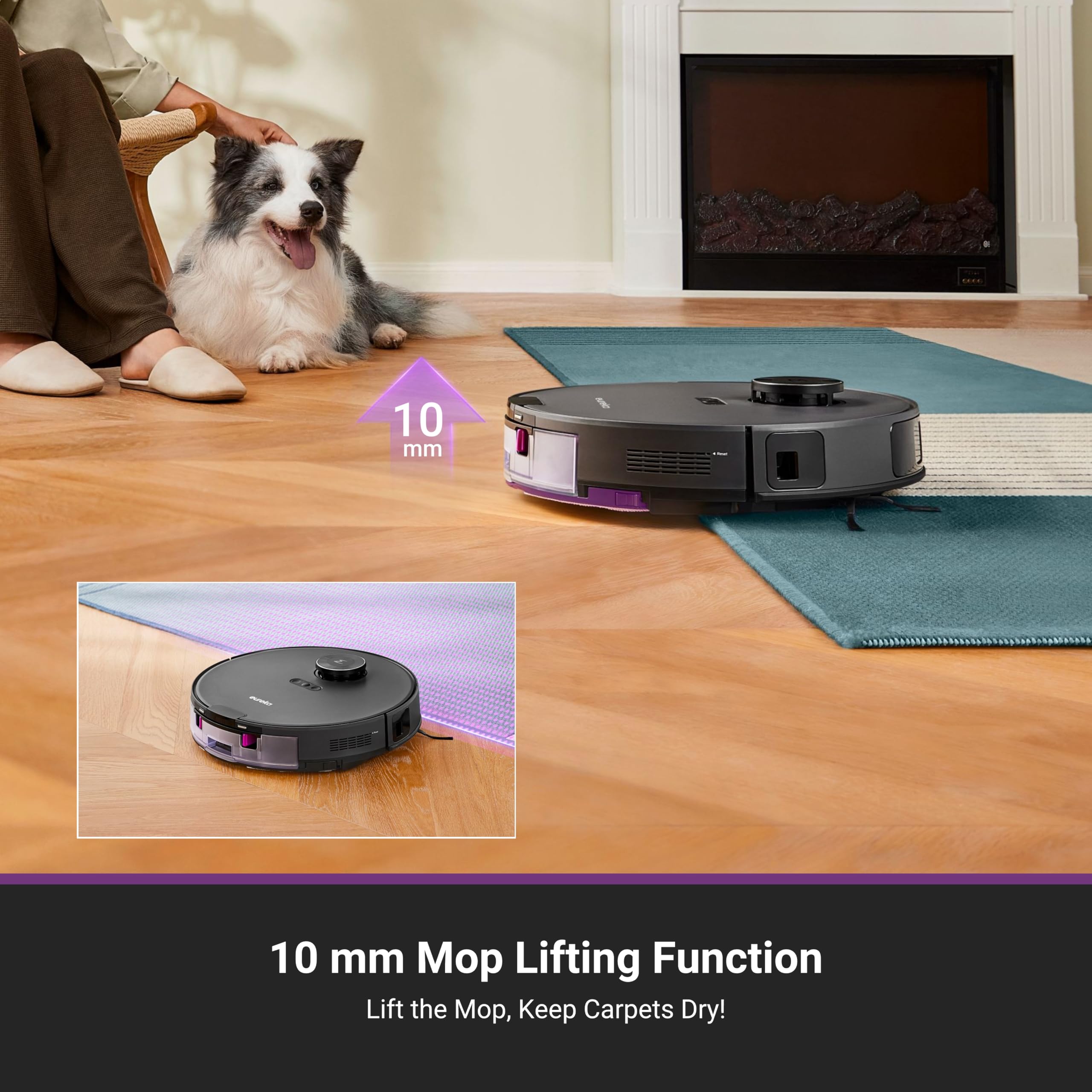 Eureka E20 Plus night vision enables cleaning in low light conditions