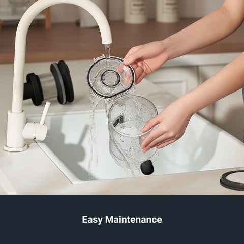 Washable filter design simplifies maintenance and sustains freshness.