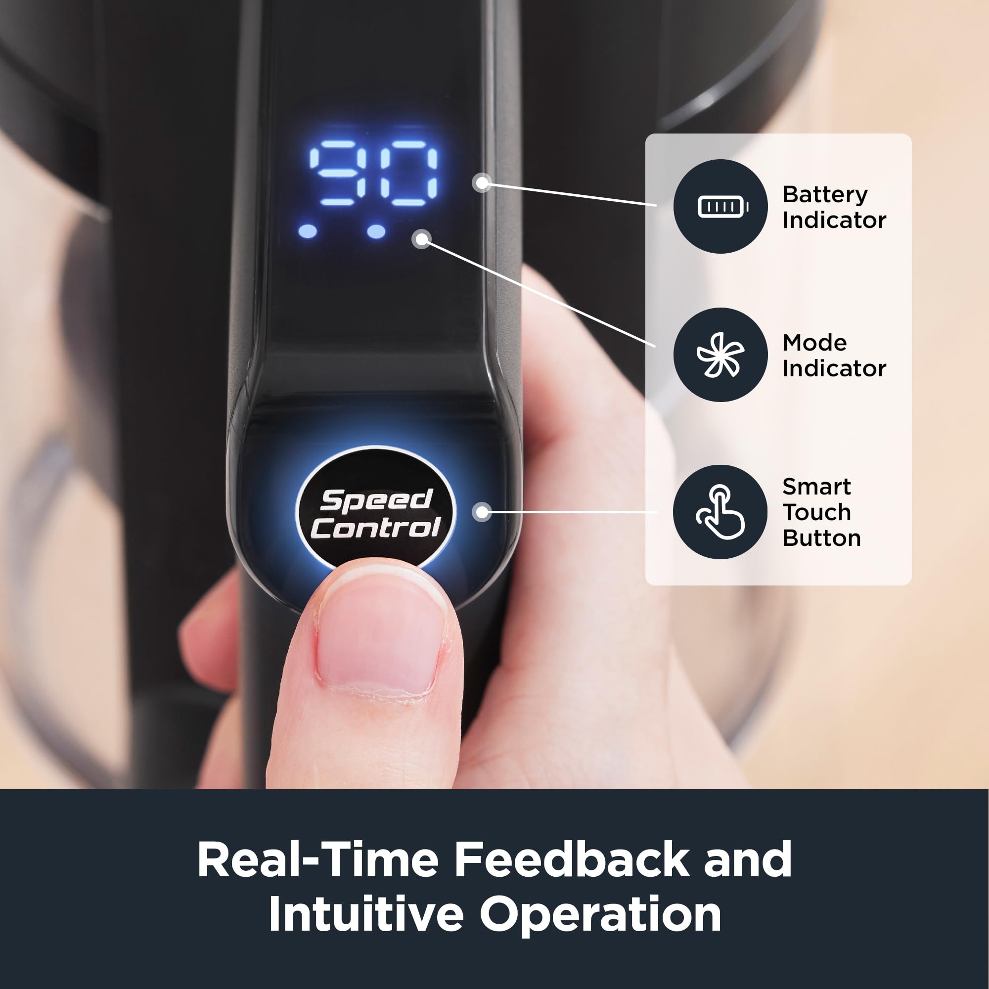 Eureka RapidClean Ultra battery provides up to 40 minutes runtime for uninterrupted tasks.
