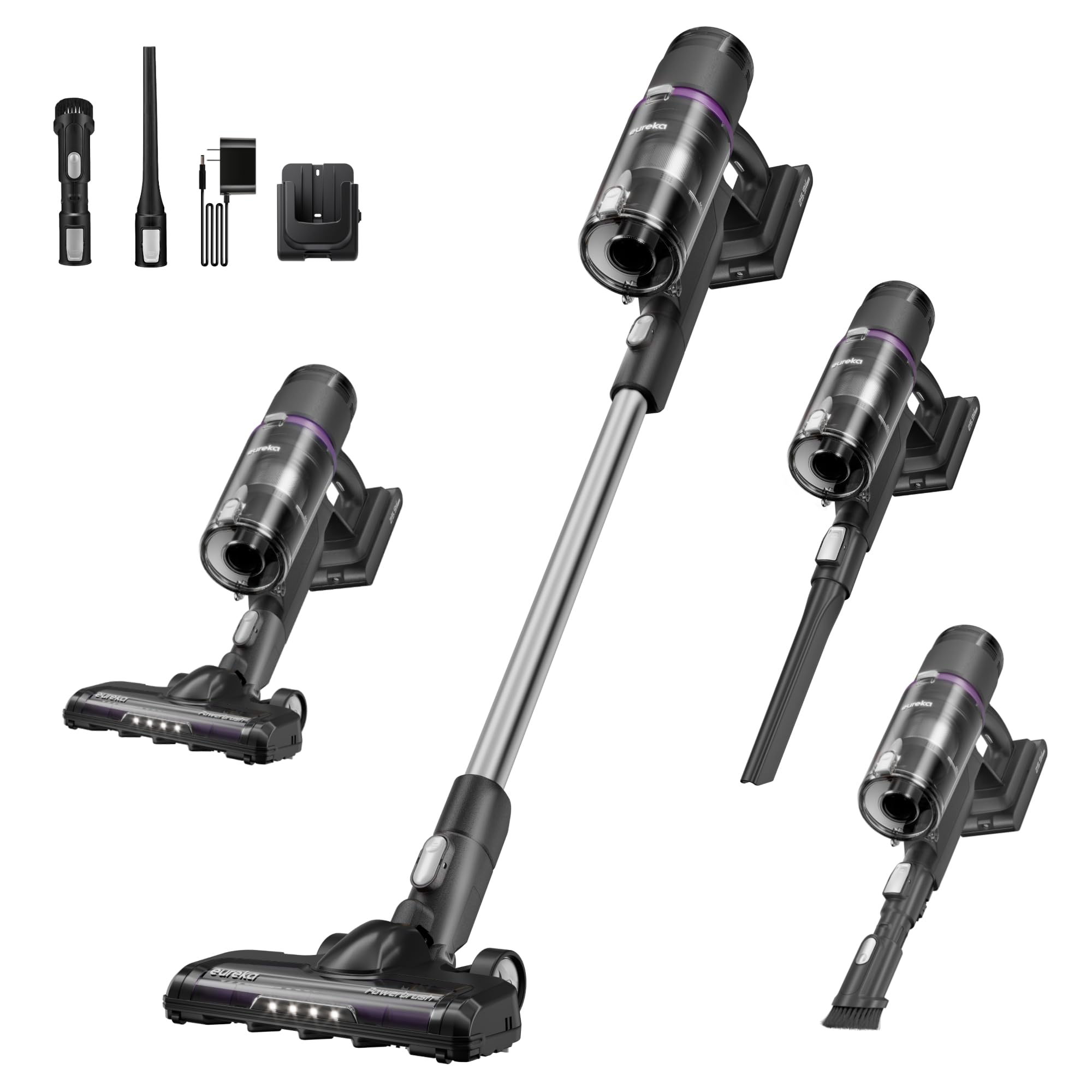 Eureka ReactiClean 410 suction power lifts dirt from floors and pet hair.