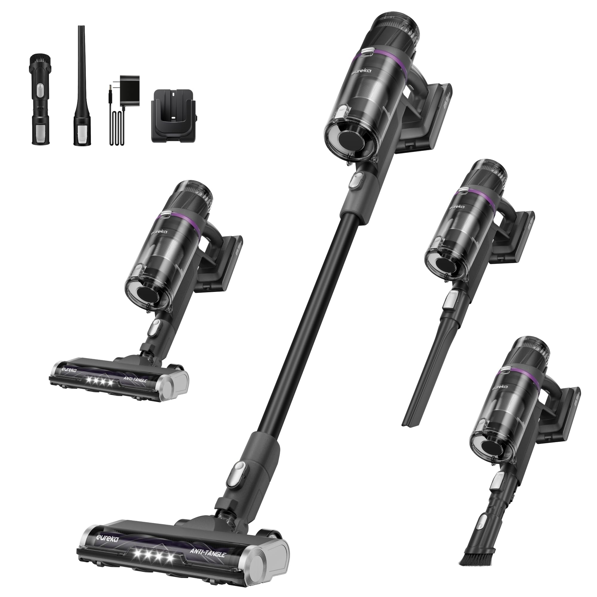 Eureka ReactiSense 440 with LED motorized floor head for enhanced visibility on floors.