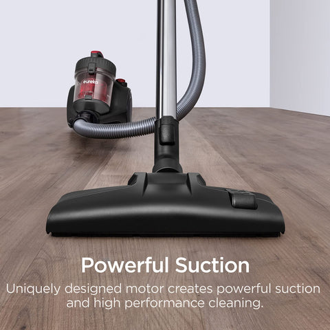 Eureka WhirlWind handle with integrated airflow control enabling quick surface switching.