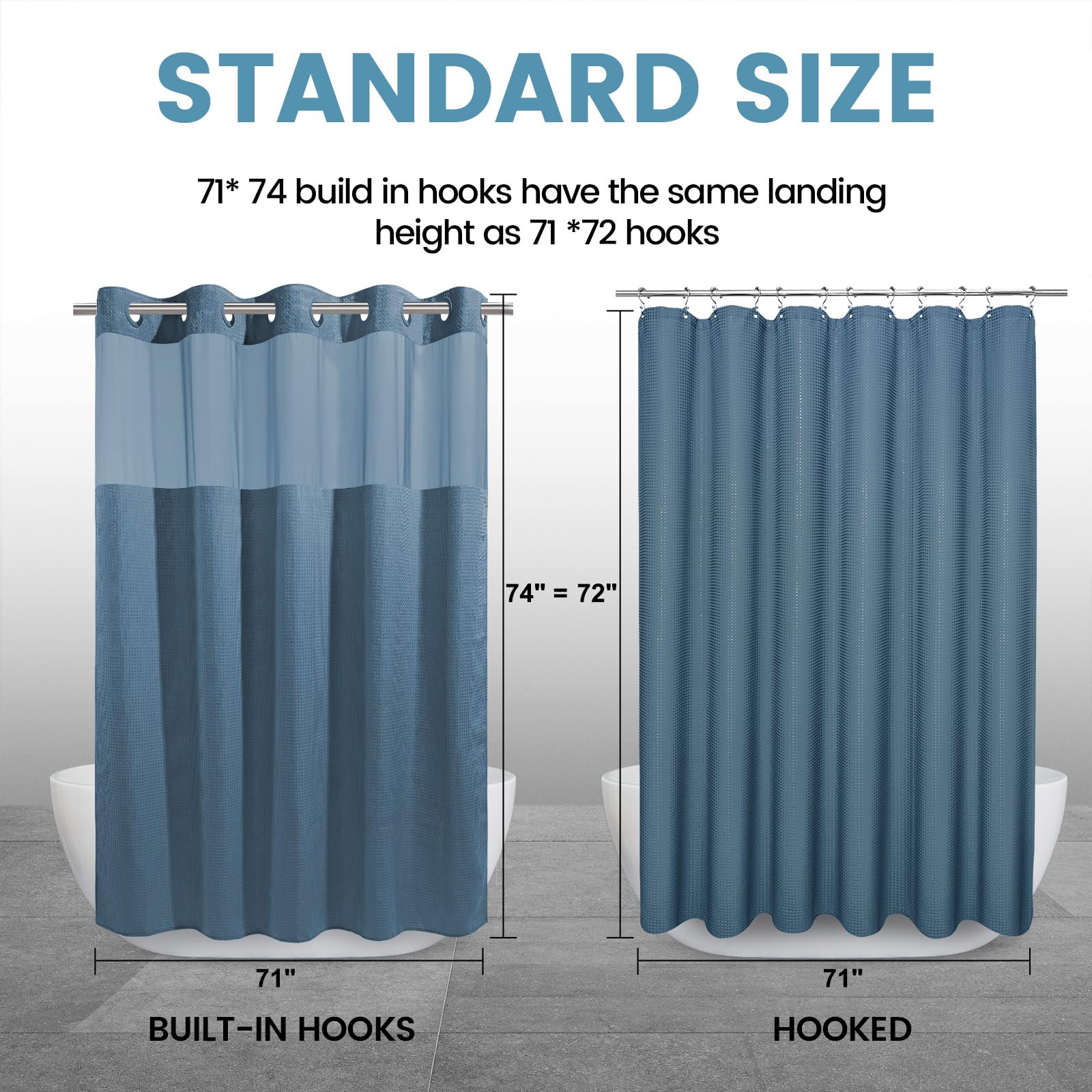 EUTXL Moonlight Blue easy-care design is machine washable for busy bathrooms.