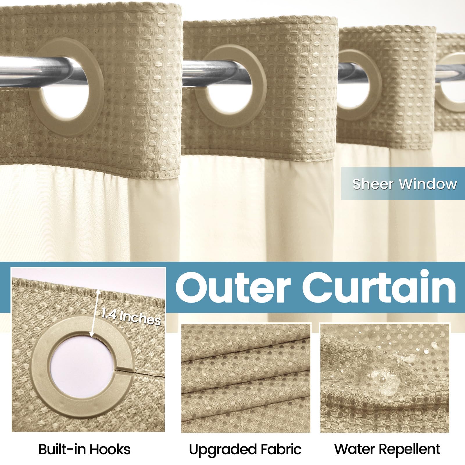EUTXL see-through window lets light in while maintaining privacy.