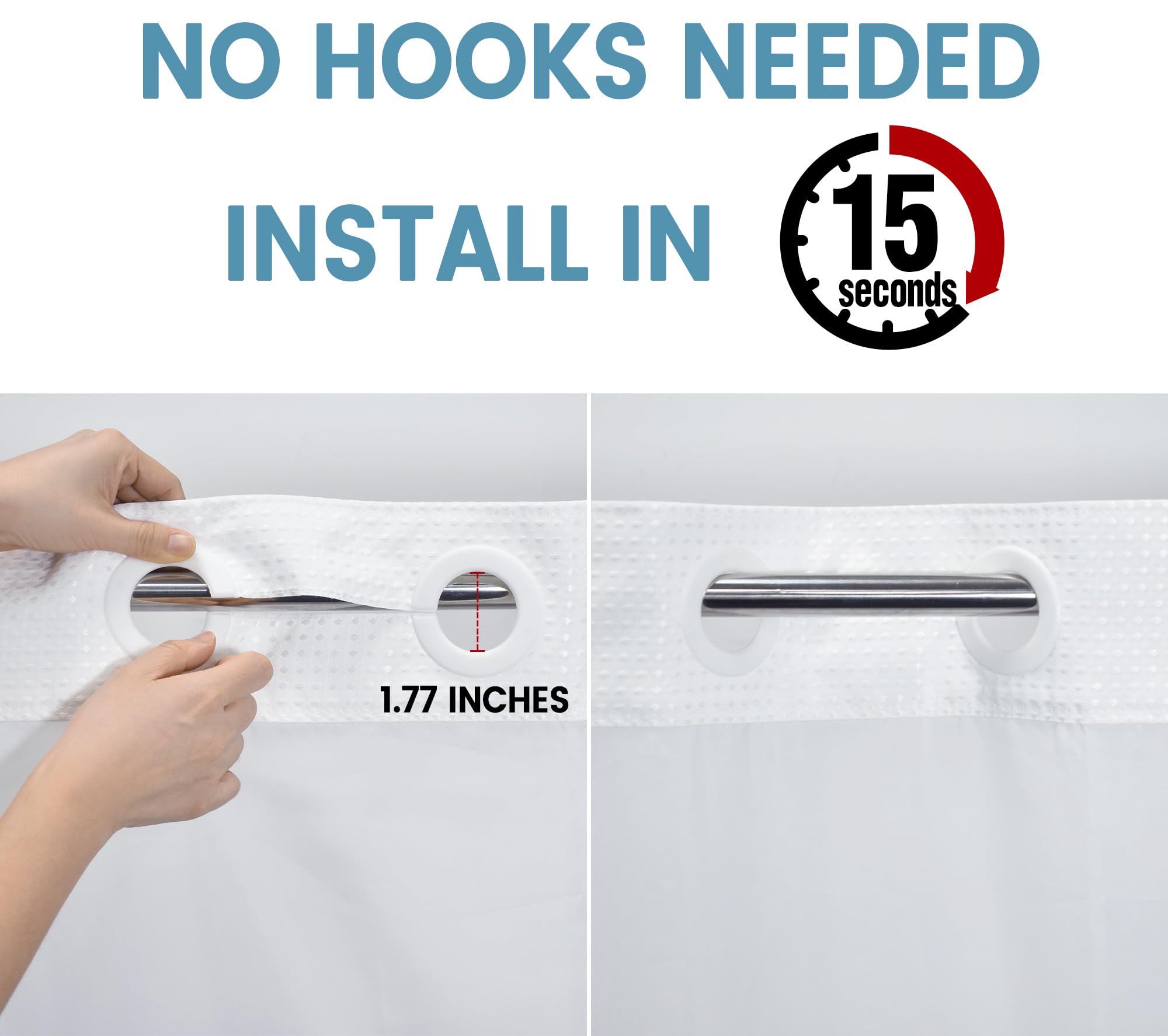 EUTXL snap-in liner setup demonstrates easy, no-hassle installation.