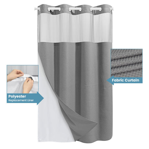 EUTXL stall curtain mesh light panel provides privacy while admitting light.