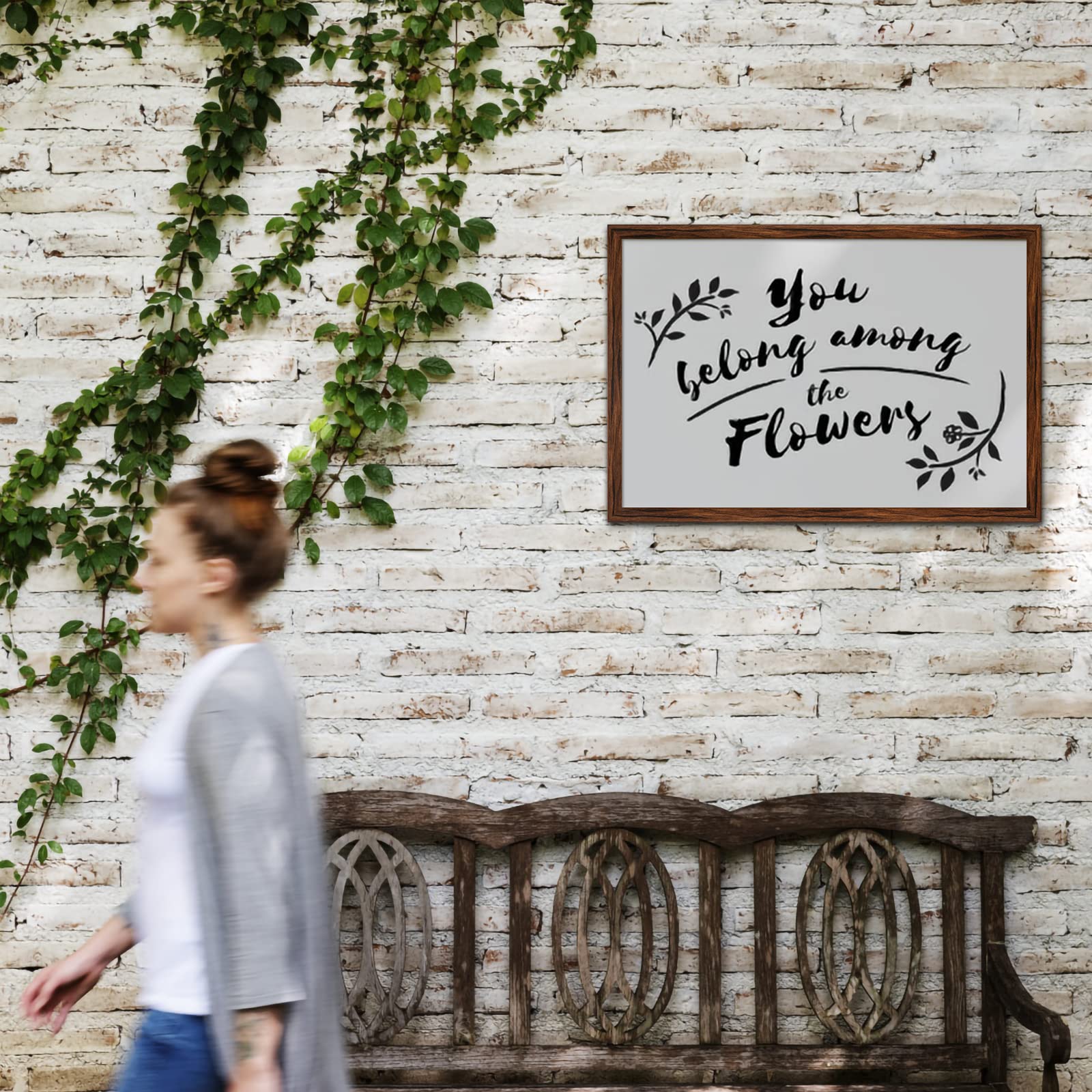 euwazram rustic walnut 16x24 frame ready to display with posters
