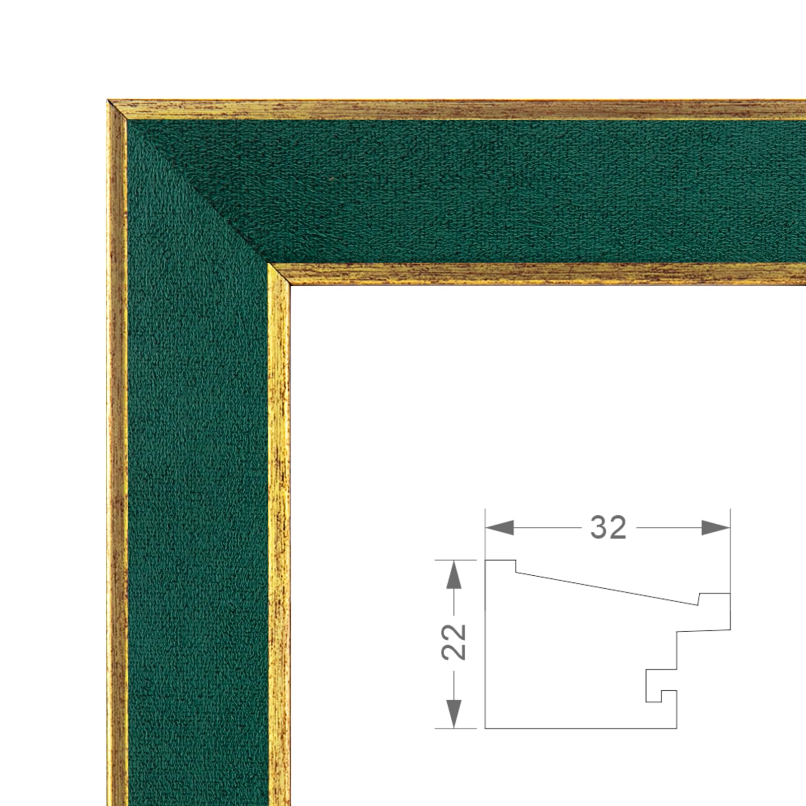 euwazram Suede 18x24 frame acrylic glass close-up protects memories with clarity