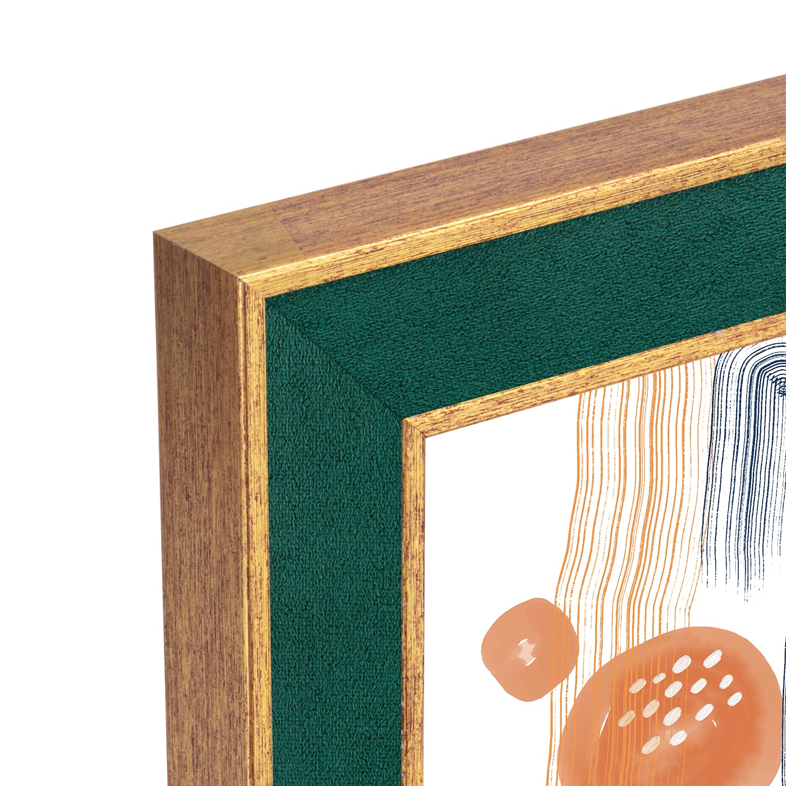 euwazram Suede 18x24 frame green side view highlights rich texture for wall or desk