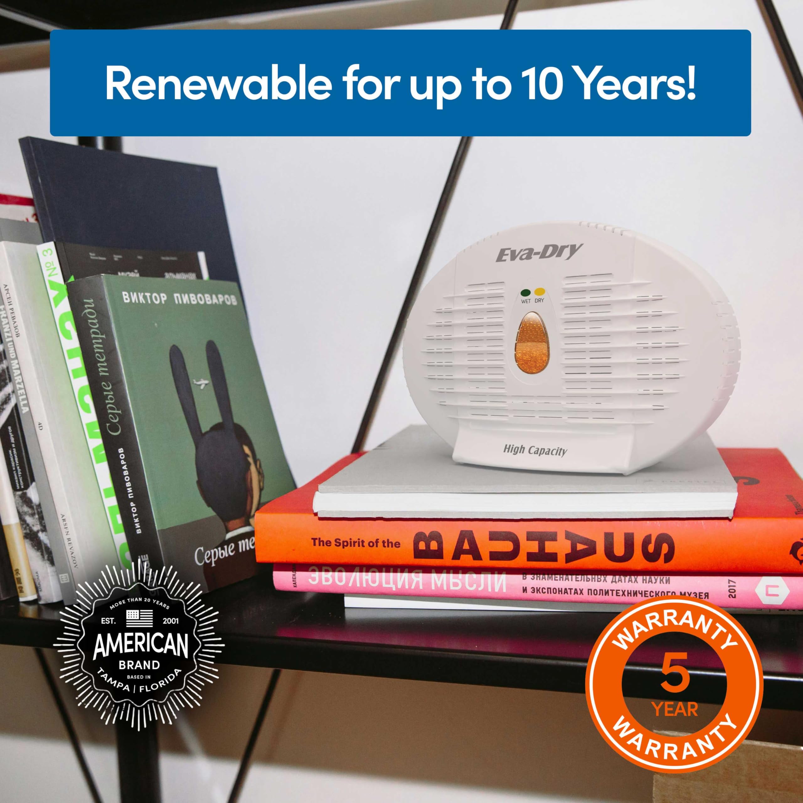  Eva-Dry E-500 renewal-process demonstrates renewable moisture control.