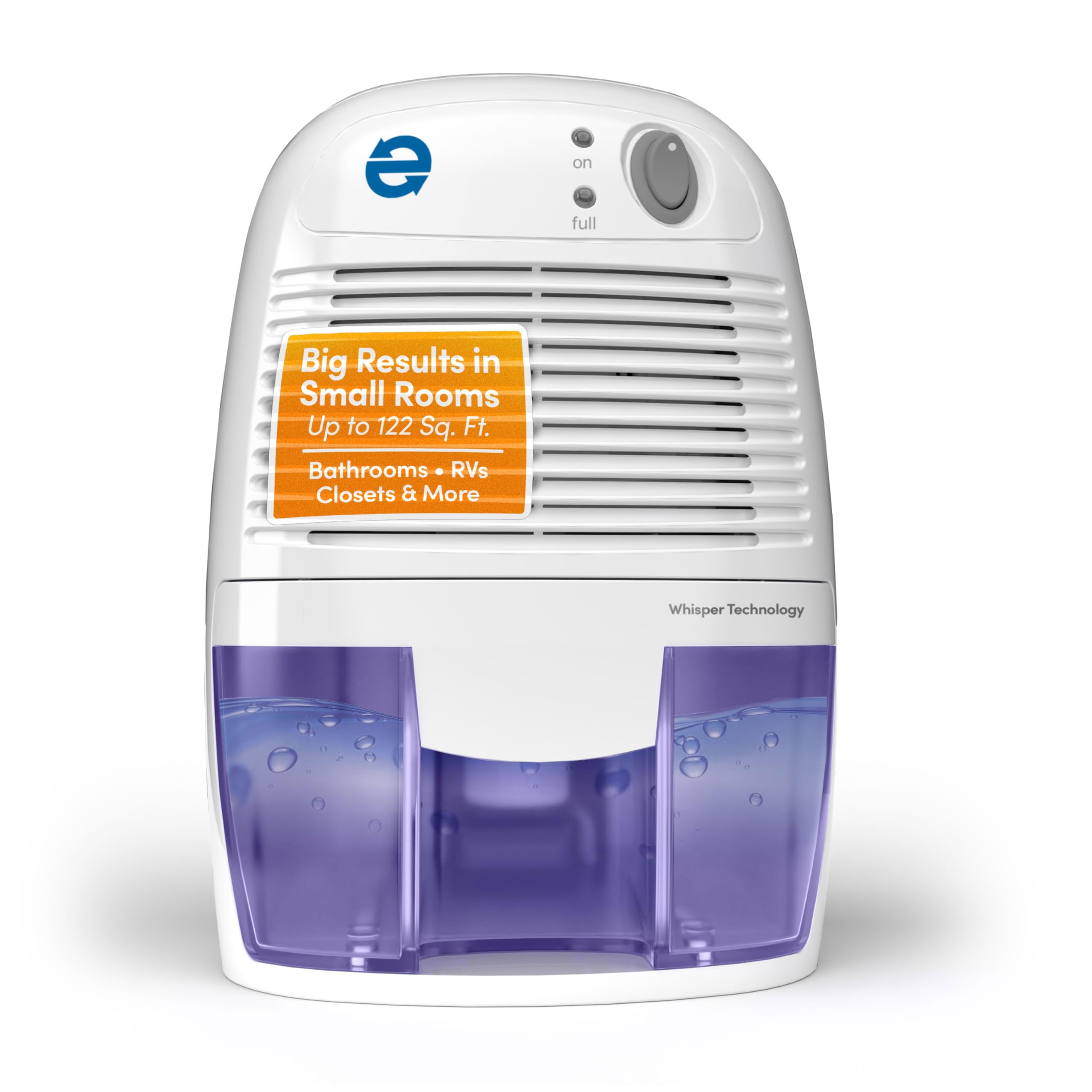 Eva-Dry EDV-1100 front-angle view highlights its compact form for small rooms.