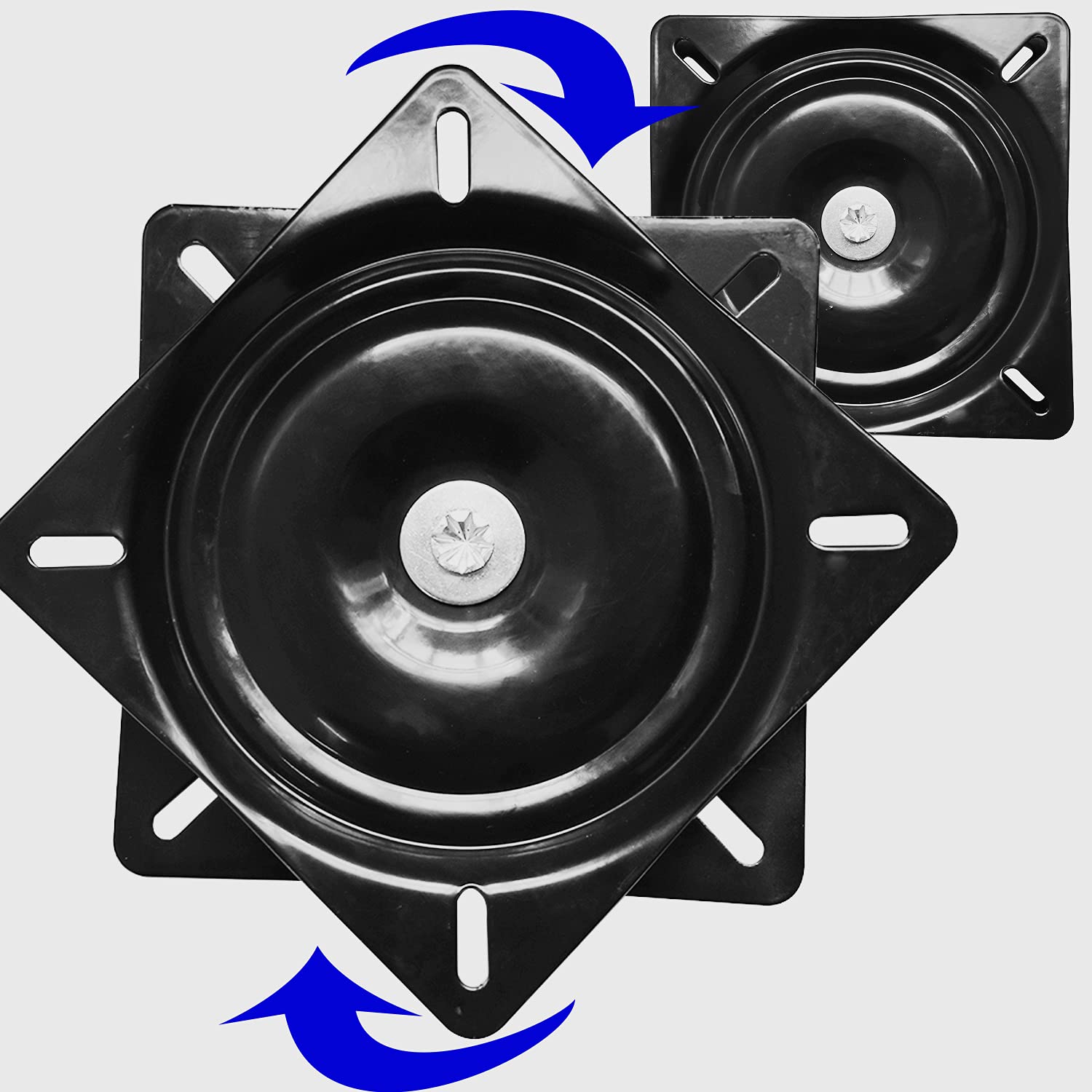 Evadow 2Pack heavy-duty swivel plate with 6-inch base for smooth bar stool rotation