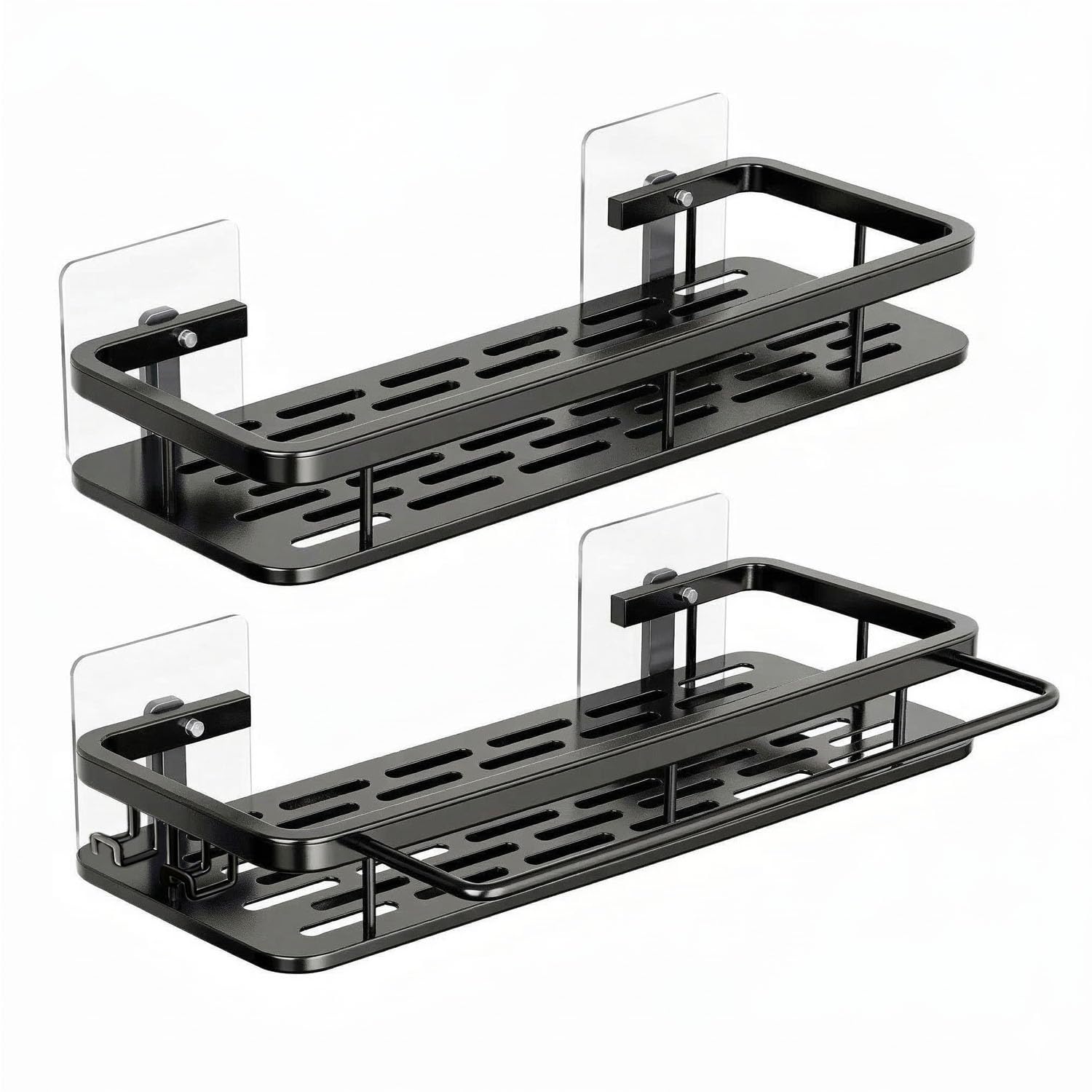 Adhesive system installs without tools or wall damage