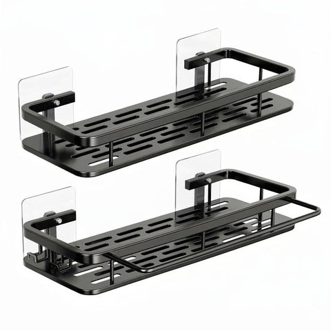 Adhesive system installs without tools or wall damage