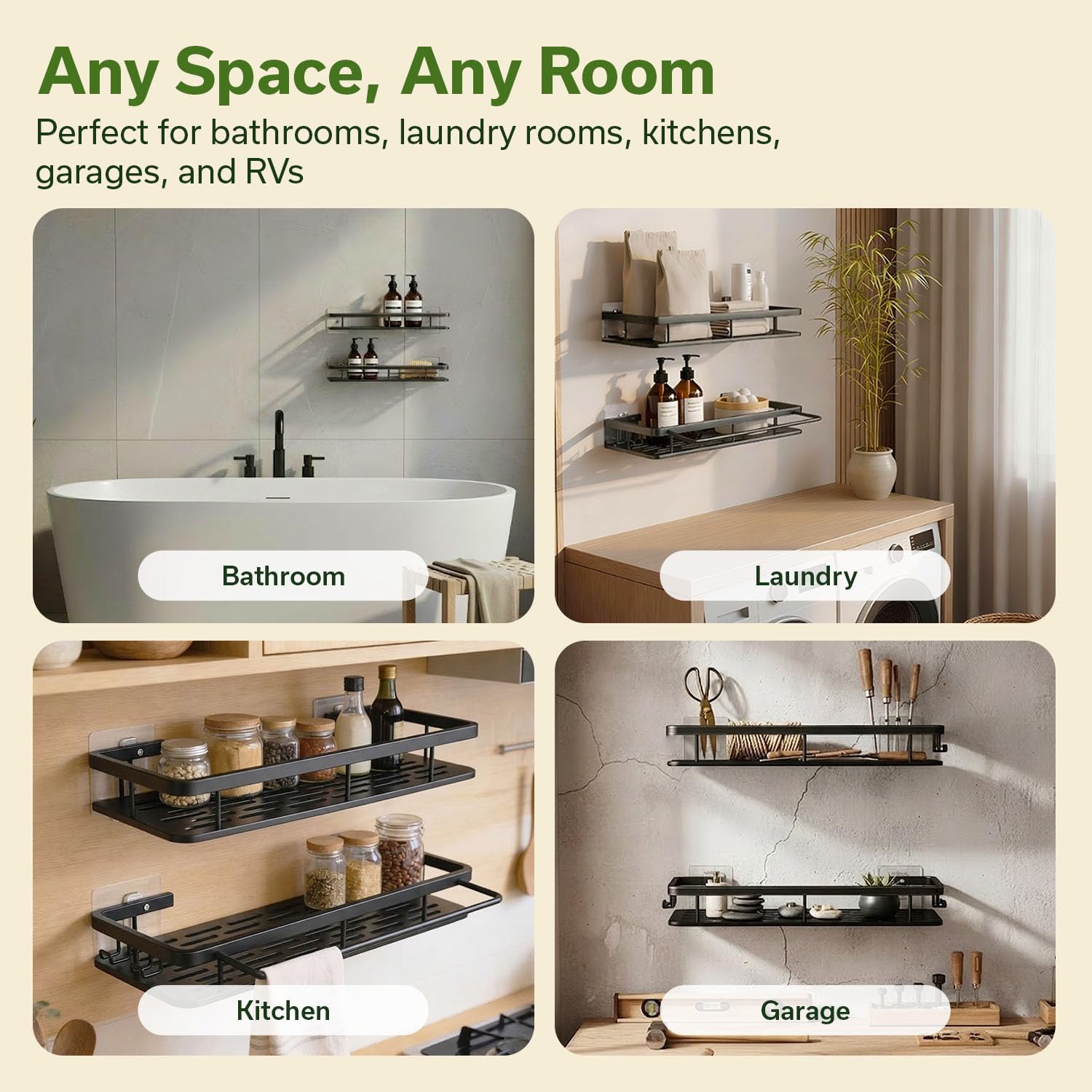 Versatile multi-space design fits shower, tub, or tight spaces
