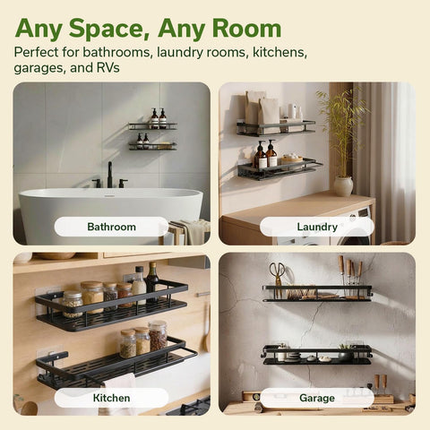 Versatile multi-space design fits shower, tub, or tight spaces