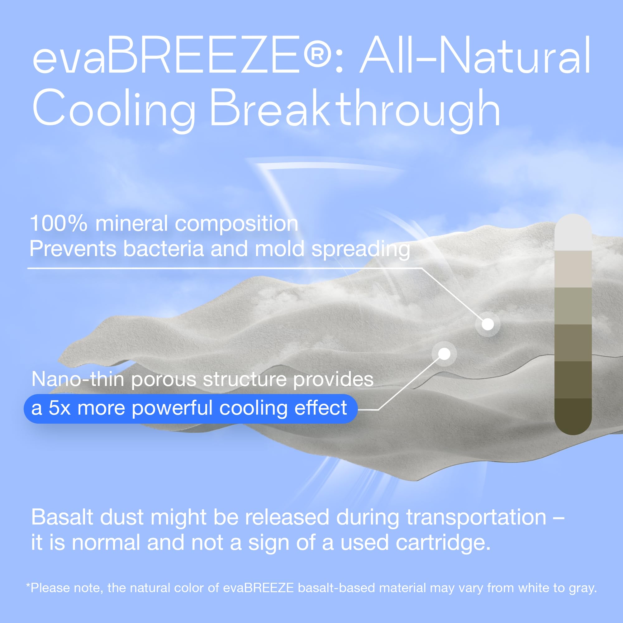 Portable Evapolar EvaChill cartridge design suitable for on-the-go cooling.