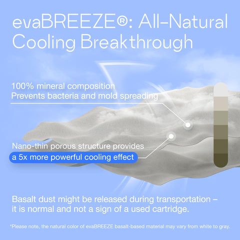 Portable Evapolar EvaChill cartridge design suitable for on-the-go cooling.