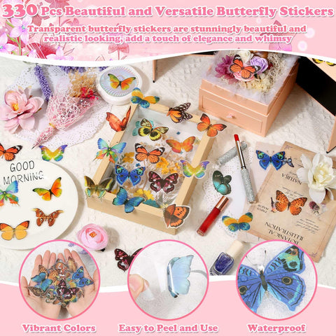 Evatage large butterfly stickers for decorative embellishments