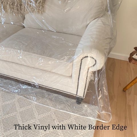 Evelots clear couch cover easy-clean vinyl for quick maintenance