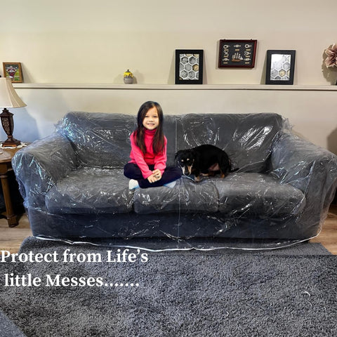 Evelots clear couch cover during moving and storage keeps furniture pristine