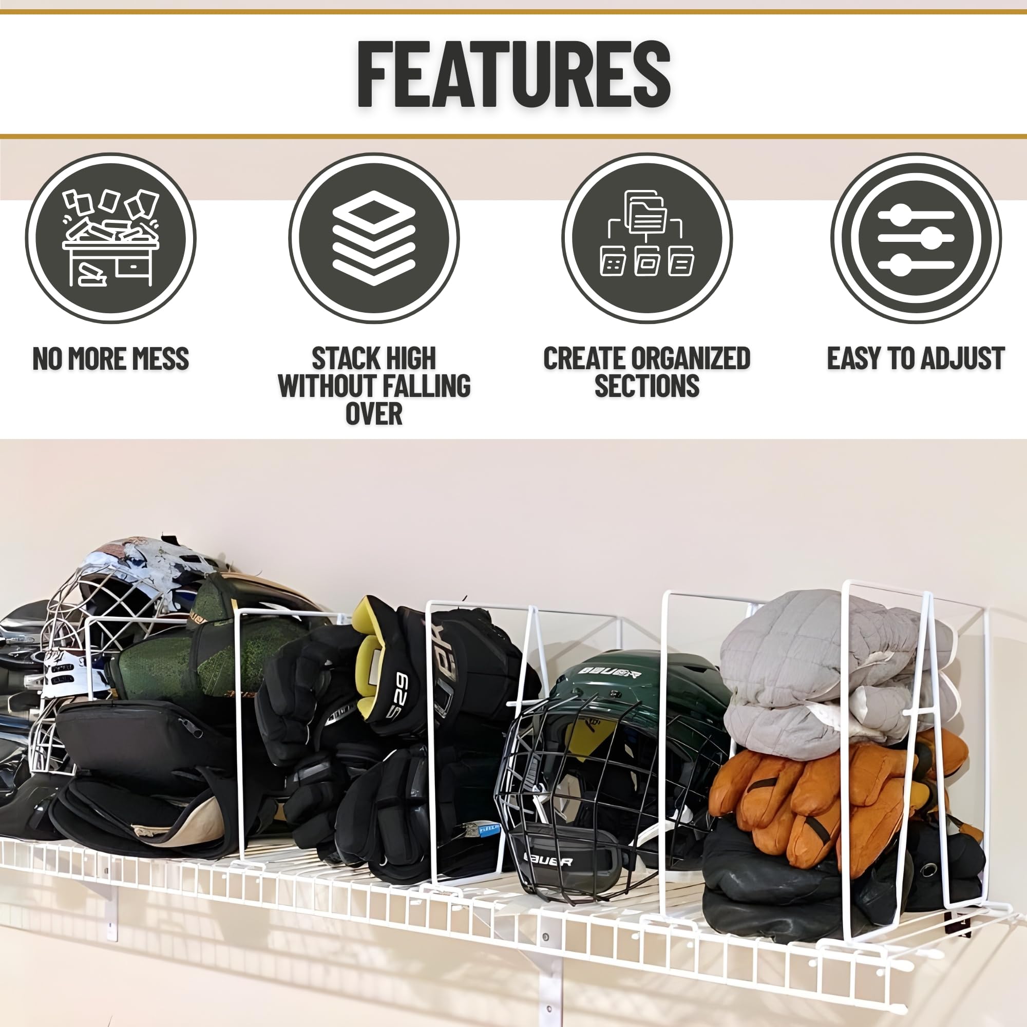 Evelots coated steel construction ensures durable organization for indoors.