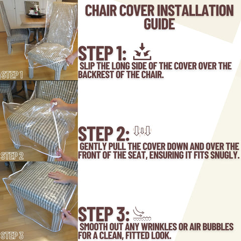 Evelots dining chair protector ready for storage and dust protection