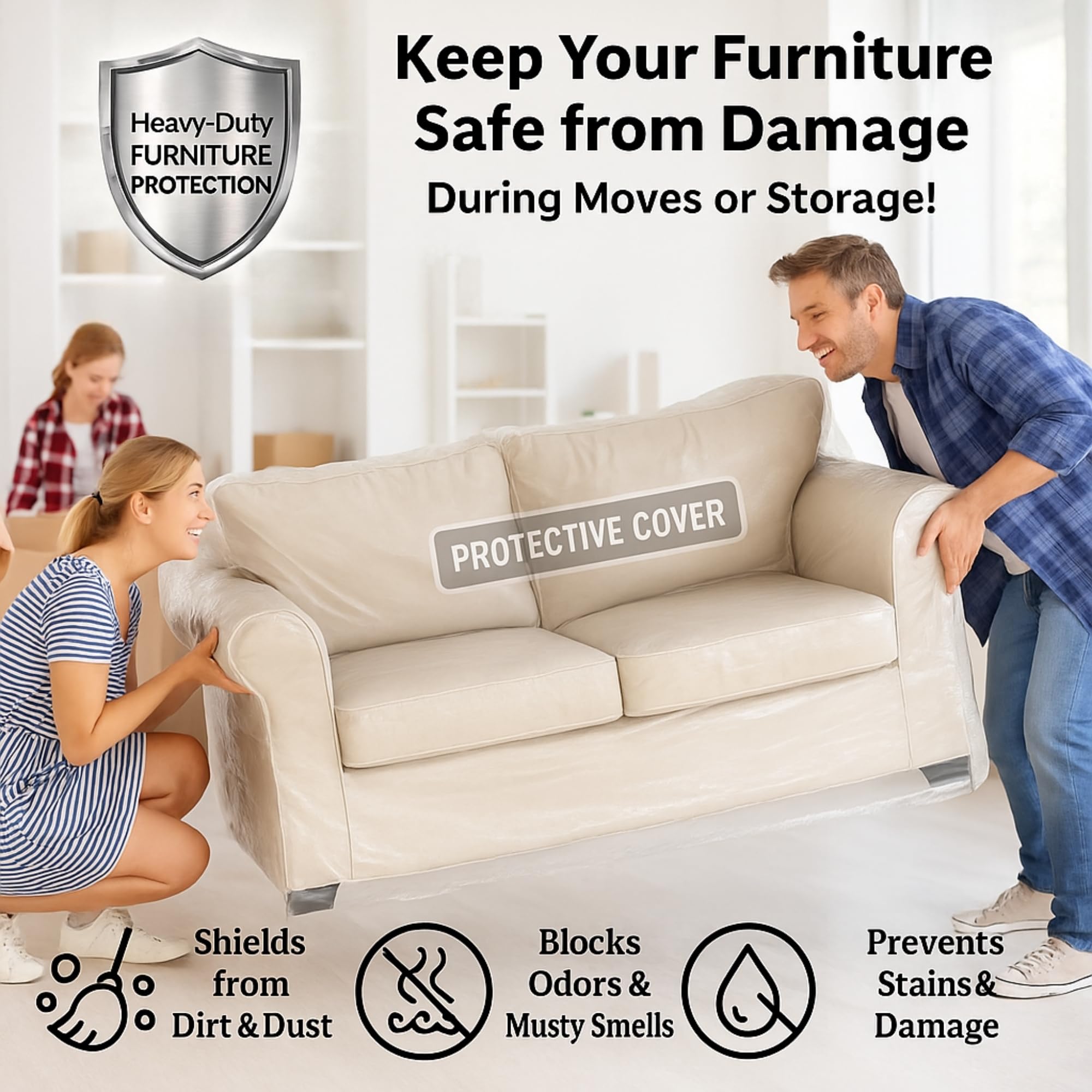 Evelots easy-clean vinyl slipcover wipes clean for quick maintenance.