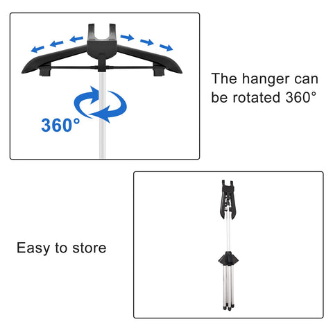 EVEME steamer hanger stand, easy-hang design for trousers, jeans, skirts.