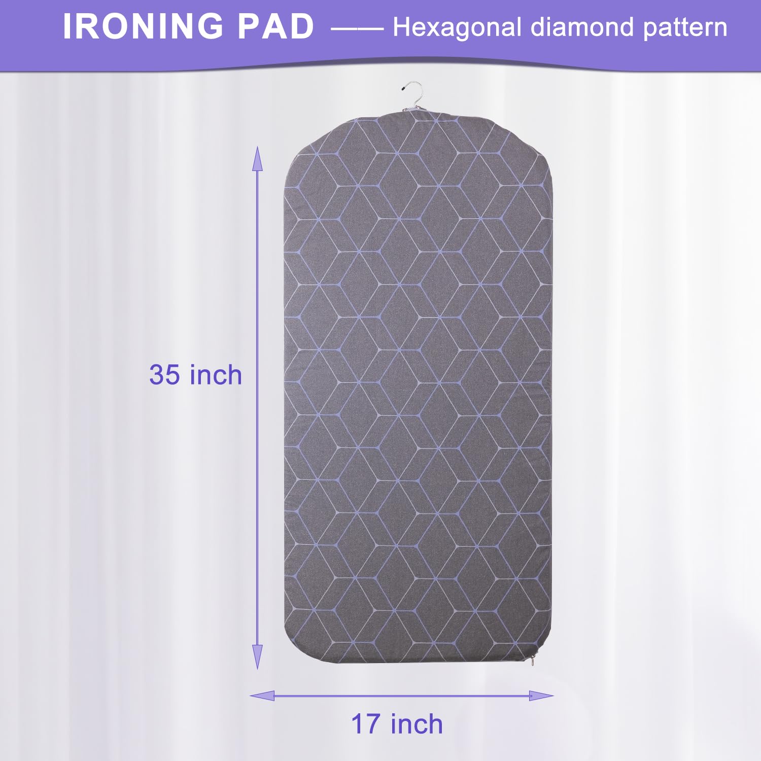 EVEME steamer pad hanging ironing mat keeps garments secure for faster steaming.