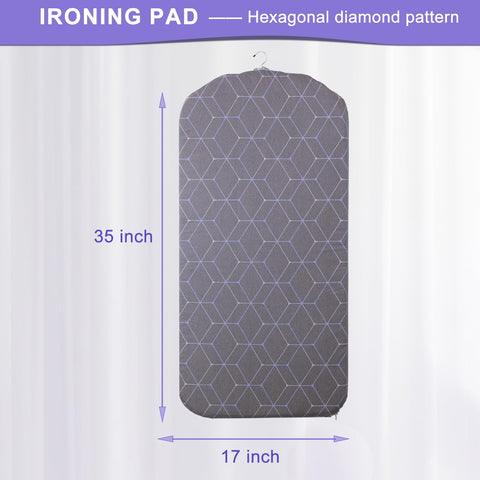 EVEME steamer pad hanging ironing mat keeps garments secure for faster steaming.