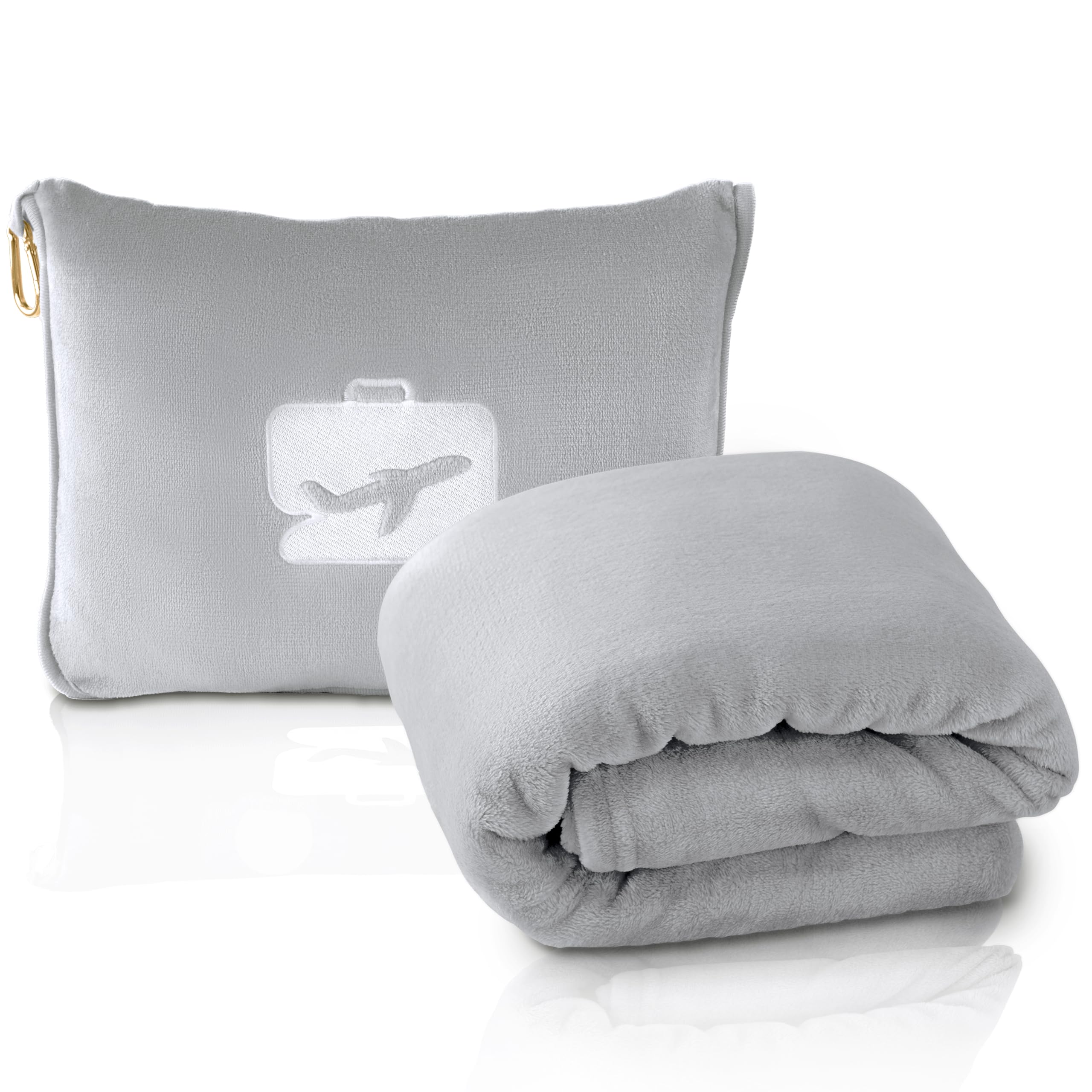 EverSnug travel blanket in premium micro plush fabric for cozy warmth on the plane