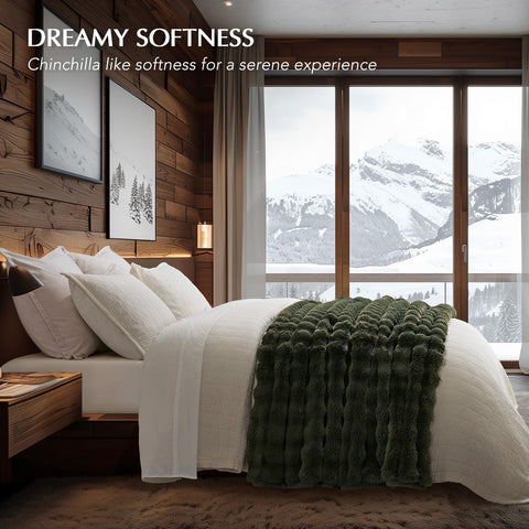 EverGrace couch-snuggle blanket enhances lounging with luxurious softness.