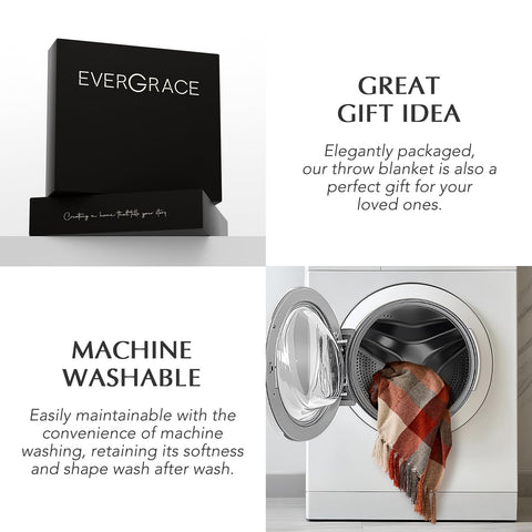 EverGrace harvest plaid wrap keeps you cozy during chilly evenings
