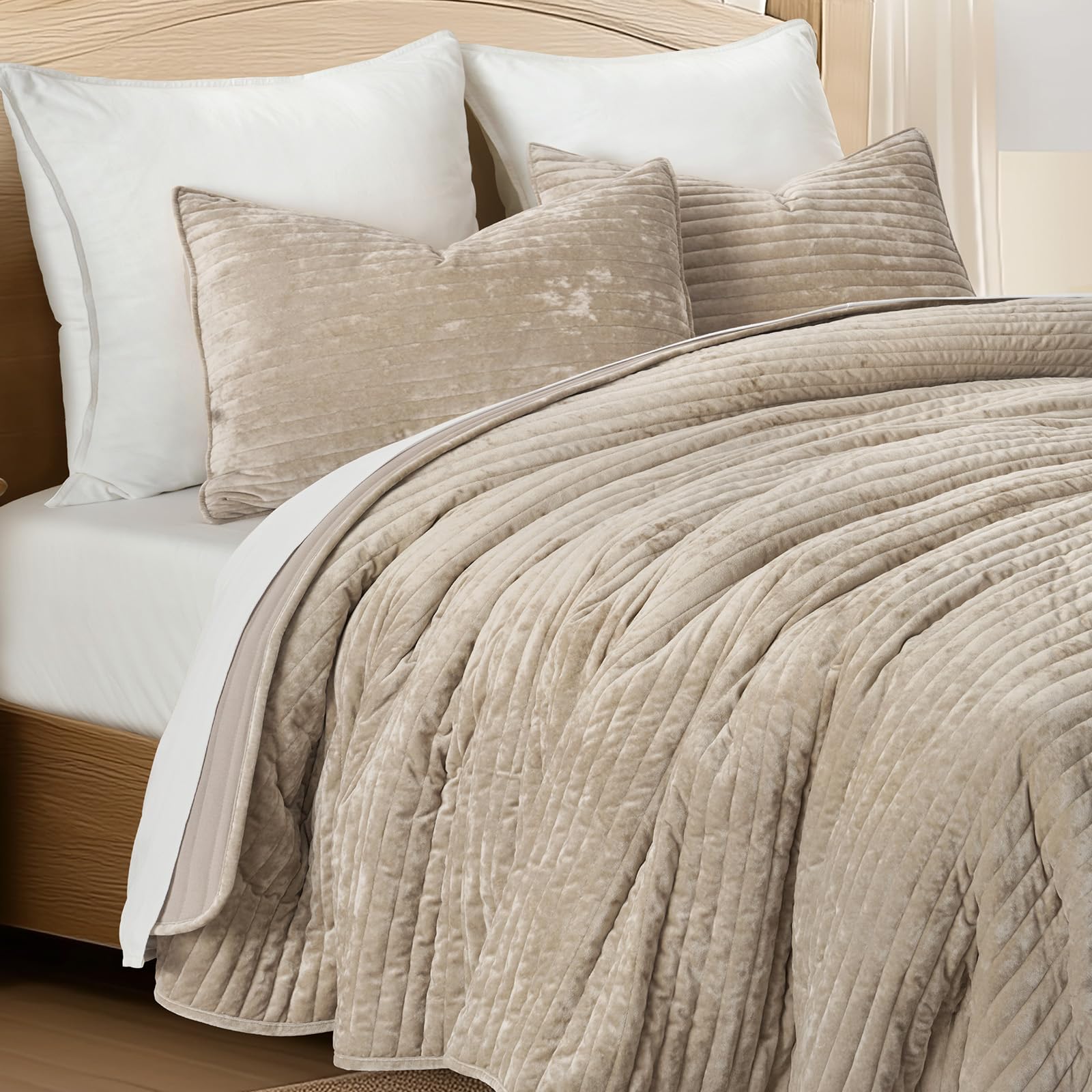 EverGrace king bed setup with two matching shams illustrates balanced luxury