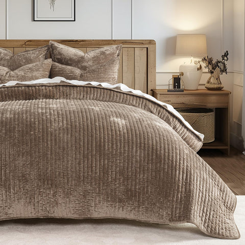 Mocha brown colorway by EverGrace adds warm, versatile room tone.