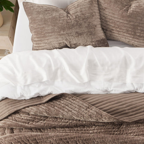 EverGrace plush velvet comforter offers cloud-soft warmth for cozy nights.