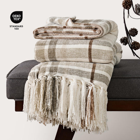 EverGrace tassels detail enhances decorative appeal on bed or sofa